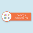 Search for orange name tags Your logo here