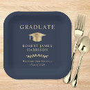 Search for blue and gold graduation plates Modern