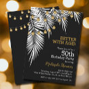 Search for string lights invitations Black and gold