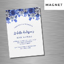 Search for royal blue 40th birthday invitations Floral