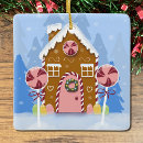 Search for gingerbread house ornaments Whimsical