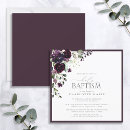 Search for purple baptism invitations Modern