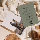 Search for black and sage wedding invitations Qr code