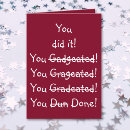 Search for graduate congratulations cards Funny