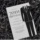 Search for mens 75th birthday invitations Black