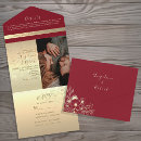 Search for red and gold wedding invitations Bold