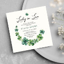 Search for lucky in love bridal shower invitations Elegant
