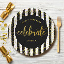 Search for black and gold paper plates Party