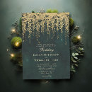 Search for enchanted forest wedding invitations Emerald green