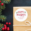 Search for happy holidays stickers Minimalist