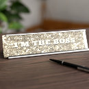 Search for funny boss name plates Gold