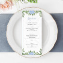 Search for dusty blue wedding menus Flowers