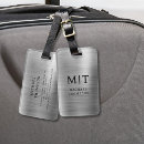 Search for metal luggage tags Silver