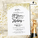 Search for surprise wedding invitations Black and gold