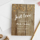 Search for rustic elopement invitations String lights