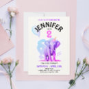 Search for blue elephant birthday invitations Girl
