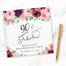 Search for 90th birthday guest books Floral