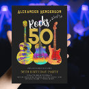 Search for rocking 50th birthday invitations For him