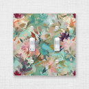 Search for abstract floral painting light switch covers Botanical