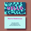 Search for hello business cards Pink