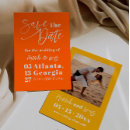 Search for pink and orange wedding save the dates Trendy