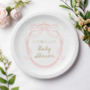 Search for bow plates Pink bow baby shower