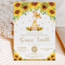 Search for giraffe baby girl shower invitations Gold glitter