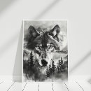 Search for black white wolf posters Forest