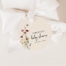 Search for floral baby shower favor tags gender neutral
