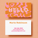 Search for hello business cards Pink