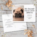 Search for dog invitations change of address