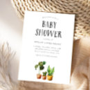 Search for succulent plants baby shower invitations Succulents