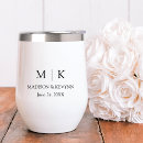 Search for married wine glasses bride and groom names