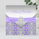 Search for lilac and silver wedding invitations Purple