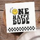 Search for happy face napkins Boy 1st birthday