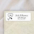 Search for heart return address labels Minimalist