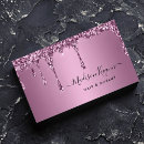 Search for pink glitter business cards Makeup artist hair stylist