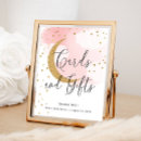 Search for baby shower tabletop signs Over the moon