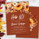 Search for autumn 60th birthday invitations Flowers