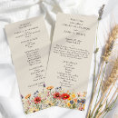 Search for wildflower wedding programs Floral