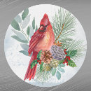 Search for red cardinal stickers Xmas
