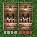 Search for wood grain cornhole sets Bride and groom