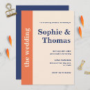 Search for navy blue orange wedding invitations Simple