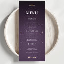 Search for purple and gold menus Rehearsal dinner