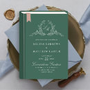 Search for vintage book wedding invitations Green