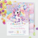 Search for unicorn 2nd birthday invitations Whimsical