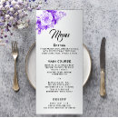 Search for purple and silver menus Botanical