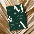 Search for emerald green wedding invitations Minimalist