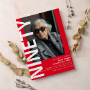 Search for red 90th birthday invitations Ninetieth