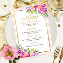 Search for dinner party menu invitations Floral